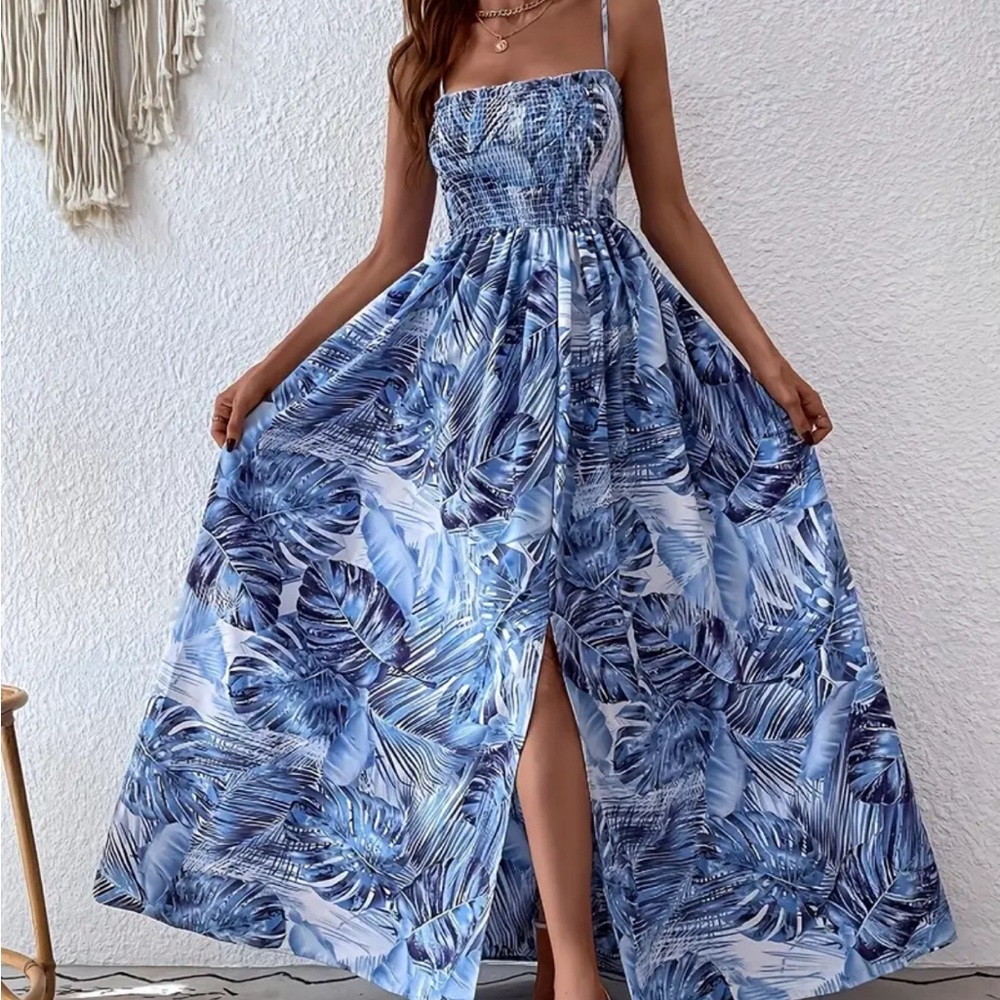 NEW w out tags tropical maxi dress